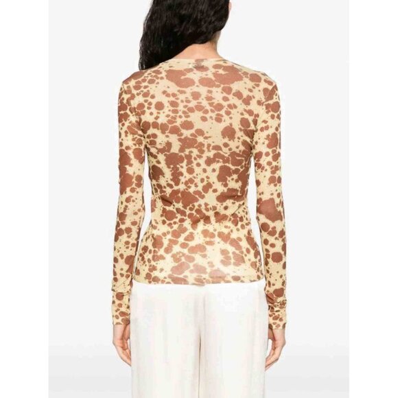 Nanushka Lymee Long Sleeve Tie Dye Mesh Top NWT Size Small - Picture 3 of 11